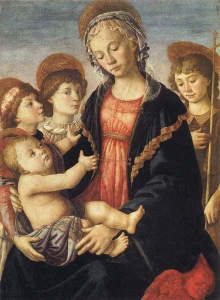 Sandro Botticelli Madonna and Child,with the Young St.John and Two Angels Sweden oil painting art